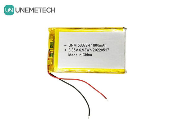 แบตเตอรี่ LiPo ความดันสูง 3.85V 1800mAh 533774 แบตเตอรี่ชาร์จใหม่สําหรับหุ่นยนต์ขนาดเล็ก