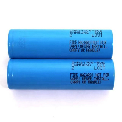 ซัมซุง 50E 21700 5000mAh แบตเตอรี่ 9.8A แบตเตอรี่ 3.6V ไลธั้มไอออน