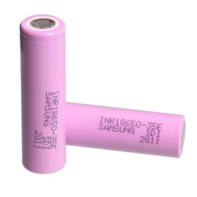 ซัมซุง 35E 18650 แบตเตอรี่ 3500mAh 8A 3.6V เซลล์ลิตยูมไอออนทรงกระบอก INR18650-35E