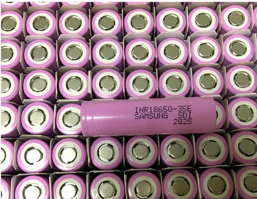 ซัมซุง 35E 18650 แบตเตอรี่ 3500mAh 8A 3.6V เซลล์ลิตยูมไอออนทรงกระบอก INR18650-35E