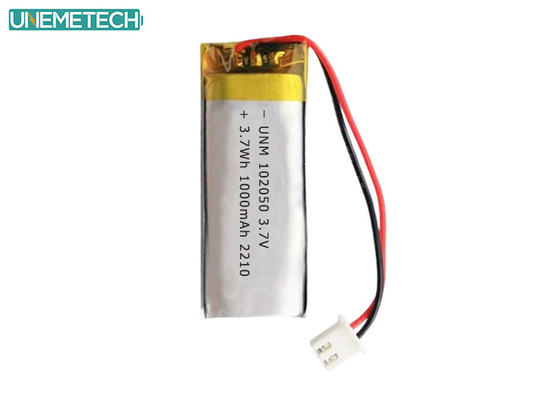 Lipo Battery Pack 102050 3.7V 1000mAh แบตเตอรี่พอลิเมอร์ลิตยูม พร้อม IEC62133 ได้รับการอนุมัติ