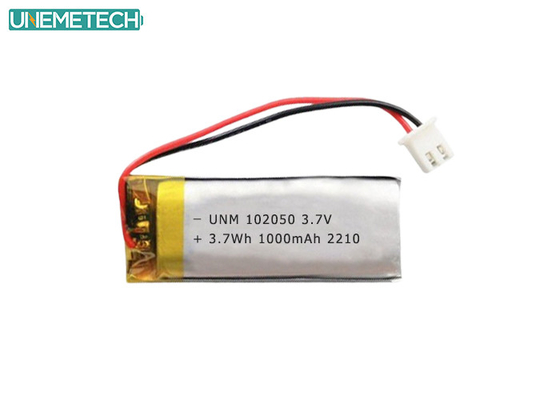 Lipo Battery Pack 102050 3.7V 1000mAh แบตเตอรี่พอลิเมอร์ลิตยูม พร้อม IEC62133 ได้รับการอนุมัติ