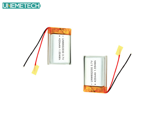 3.7V 420mAh 802030 แบตเตอรี่ลิธีਅਮพอลิมเลอร์ที่สามารถชาร์จใหม่ได้ สําหรับอุปกรณ์อิเล็กทรอนิกส์