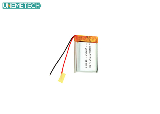 3.7V 420mAh 802030 แบตเตอรี่ลิธีਅਮพอลิมเลอร์ที่สามารถชาร์จใหม่ได้ สําหรับอุปกรณ์อิเล็กทรอนิกส์