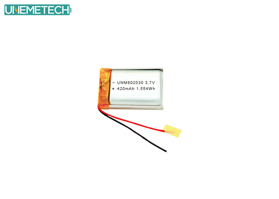 3.7V 420mAh 802030 แบตเตอรี่ลิธีਅਮพอลิมเลอร์ที่สามารถชาร์จใหม่ได้ สําหรับอุปกรณ์อิเล็กทรอนิกส์