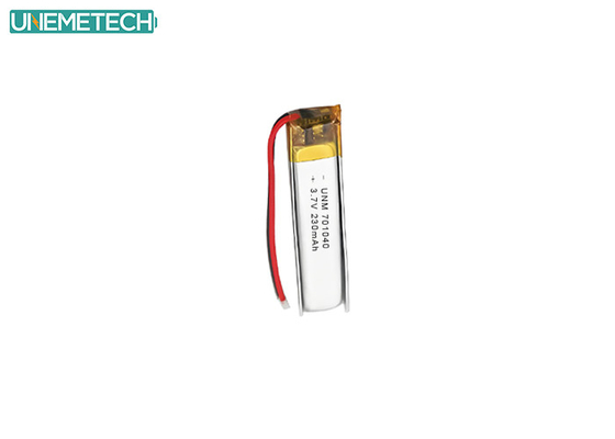 Bluetooth Earphone แบตเตอรี่ Lipo 701040 3.7 V 230mAh พร้อม CE และ IEC62133 ยอมรับ