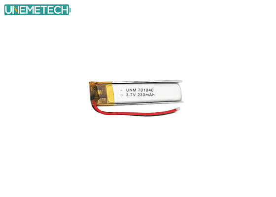 คุณภาพ Bluetooth Earphone แบตเตอรี่ Lipo 701040 3.7 V 230mAh พร้อม CE และ IEC62133 ยอมรับ โรงงาน
