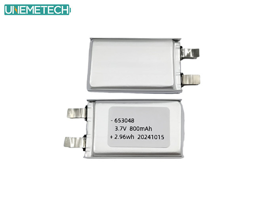 20C อัตราการปล่อยไฟฟ้าสูง 3.7V 800mah แบตเตอรี่ Lipo 653048 สําหรับเครื่องบิน RC