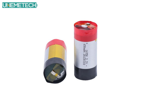 คุณภาพ 3.7V 650mAh 16350 แบตเตอรี่ LiPo ทรงกระบอกพร้อมอัตราการคายประจุสูง 5A สำหรับอะตอมไมเซอร์ที่สูบไอ โรงงาน