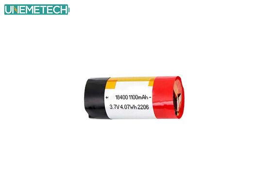 คุณภาพ 3A แบตเตอรี่ลิตยูมไอออนพอลิเมอร์แบบกระบอก 18400 3.7v 1100mah แบตเตอรี่ LiPo โรงงาน