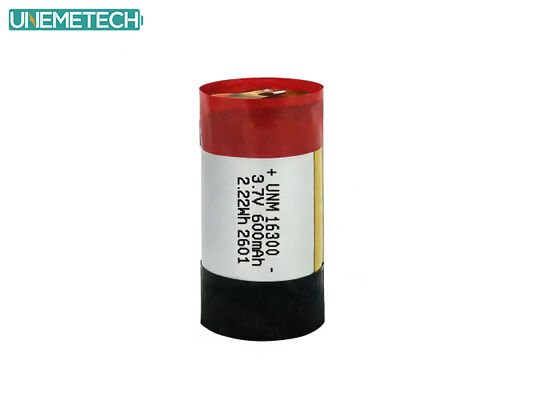 คุณภาพ แบตเตอรี่ลิเธียมไอออนทรงกระบอกโพลิเมอร์ 16300 3.7V 600mAh สำหรับบุหรี่ไฟฟ้า โรงงาน